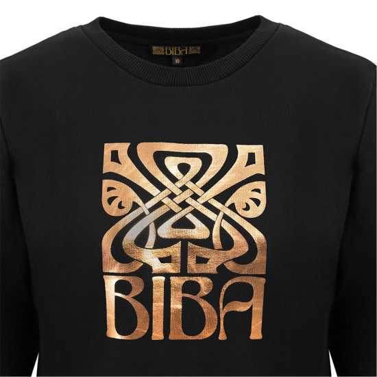 Biba Спортна Блуза Women's Logo Crew Sweatshirt Черно 