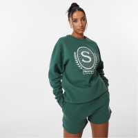 Slazenger Sofia Richie Vintage Sweatshirt Forest Green Дамски суичъри и блузи с качулки