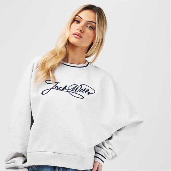Jack Wills Women's Jw Sport Stripe Crew Sweatshirt  