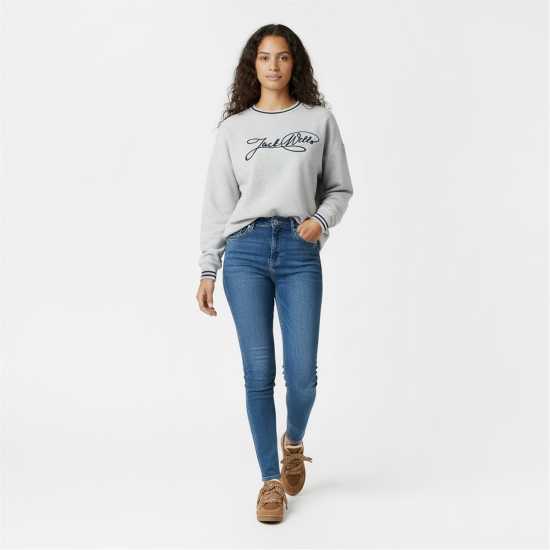 Jack Wills Women's Jw Sport Stripe Crew Sweatshirt  