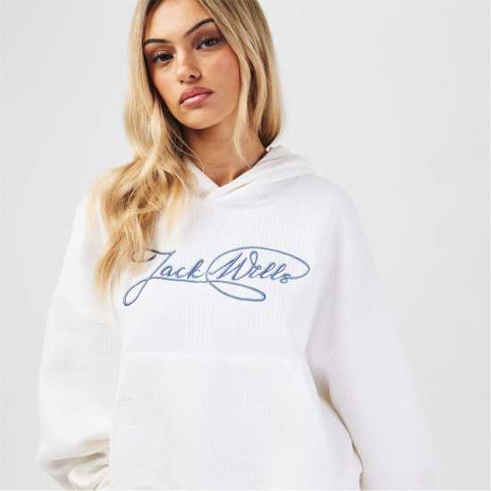 Jack Wills Rib Hood Ladies  Дамски суичъри и блузи с качулки