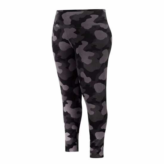 Miso All Over Print Leggings Womens Черно камуфлаж Дамско трико и клинове