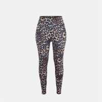 Miso All Over Print Leggings Womens Кафява леопард Miso All Over Print Leggings Womens Кафява леопард