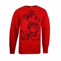 Disney Crew Neck Ld00 Mickey Sketch Дамски суичъри и блузи с качулки