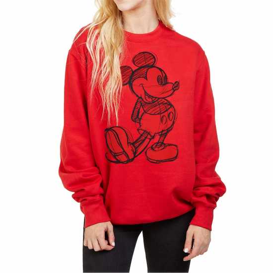 Disney Блуза С Обло Деколте Crew Neck Jumper Mickey Sketch Дамски суичъри и блузи с качулки