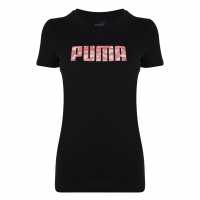 Puma Camo Box Tee Black/Pink Дамски тениски и фланелки
