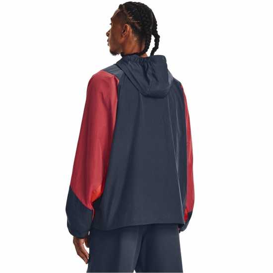 Under Armour Мъжко Спортно Горнище Armour Ua Rush Woven Half Zip Anorak Tracksuit Top Mens  Мъжки дрехи за фитнес