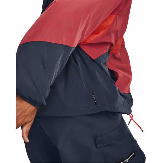 Under Armour Мъжко Спортно Горнище Armour Ua Rush Woven Half Zip Anorak Tracksuit Top Mens  Мъжки дрехи за фитнес