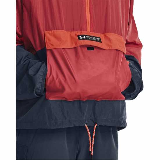 Under Armour Мъжко Спортно Горнище Armour Ua Rush Woven Half Zip Anorak Tracksuit Top Mens  Мъжки дрехи за фитнес