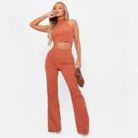 I Saw It First Textured Flared Trousers Co-Ord  Дамско облекло плюс размер