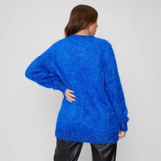 Блуза С Обло Деколте Be You Women's Tinsel V Blue Crew Neck Jumper  