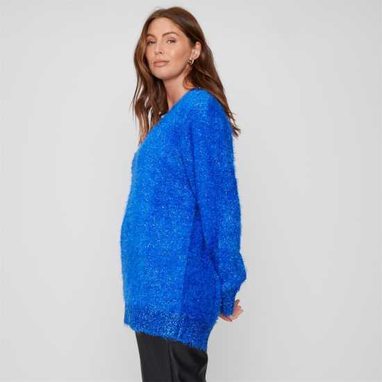 Блуза С Обло Деколте Be You Women's Tinsel V Blue Crew Neck Jumper  