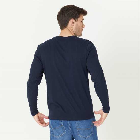 L Sleeve Rf T-Shirt Navy Мъжки ризи