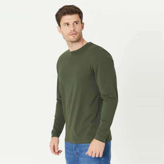 L Sleeve Rf T-Shirt Khaki Мъжки ризи