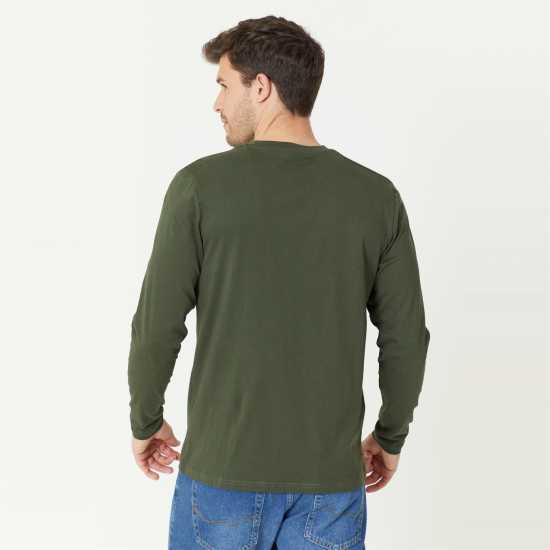 L Sleeve Rf T-Shirt Khaki Мъжки ризи