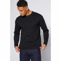 L Sleeve Rf T-Shirt Black Мъжки ризи