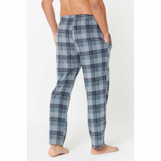 Studio Pack Of 2 Burgundy/grey Check Fleece Pyjama Pants  Мъжки пижами