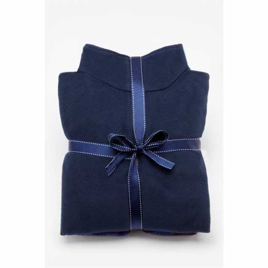 Studio Zip Fleece Check Pyjama Set Navy/Blue - Мъжки пижами