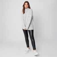 Touch Roll Neck Grey Marl Jumper