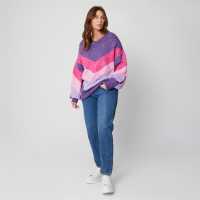 V Neck Pink Longline Jumper  Дамски пуловери и жилетки