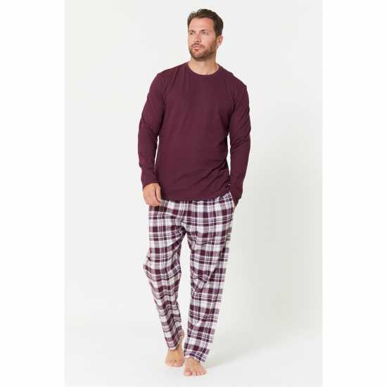 Studio Long Sleeve T-Shirt And Flannel Pants Pyjama Set  Мъжки пижами