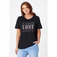 Тениска Be You Love Slogan T Shirt  Дамски тениски и фланелки