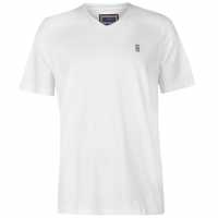 Soulcal Мъжка Тениска Signature V Neck T Shirt Mens White Мъжки ризи