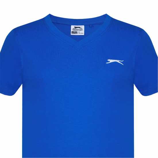 Slazenger Тениска Момчета V Neck T Shirt Junior Boys Royal Blue Мъжки тениски и фланелки