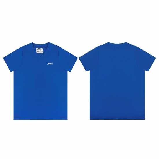 Slazenger Тениска Момчета V Neck T Shirt Junior Boys Кралско синьо Детски тениски и фланелки
