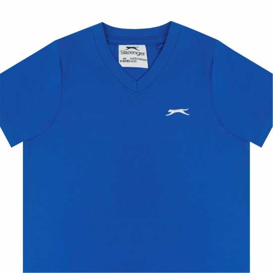 Slazenger Тениска Момчета V Neck T Shirt Junior Boys Кралско синьо Детски тениски и фланелки