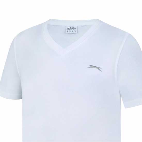 Мъжки тениски и фланелки Slazenger Мъжка Тениска V Neck T Shirt Mens Бяло Slazenger Мъжка Тениска V Neck T Shirt Mens Бяло Мъжки тениски и фланелки
