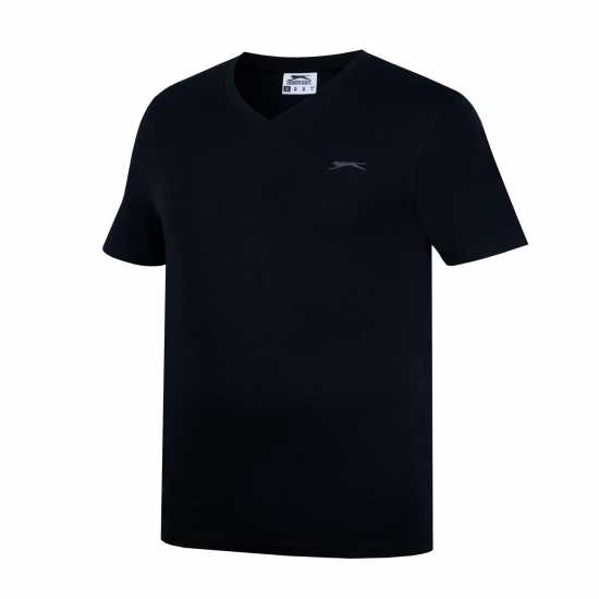 Slazenger Мъжка Тениска V Neck T Shirt Mens Black Мъжко облекло за едри хора
