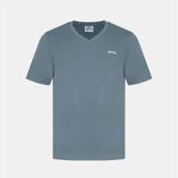 Slazenger Мъжка Тениска V Neck T Shirt Mens Slate Blue 