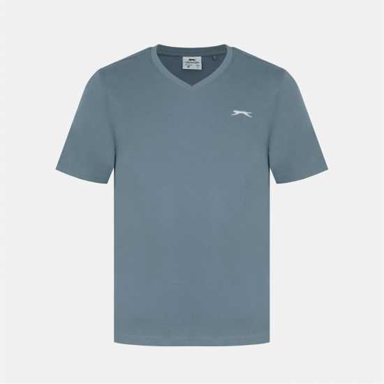 Slazenger Мъжка Тениска V Neck T Shirt Mens Slate Blue 