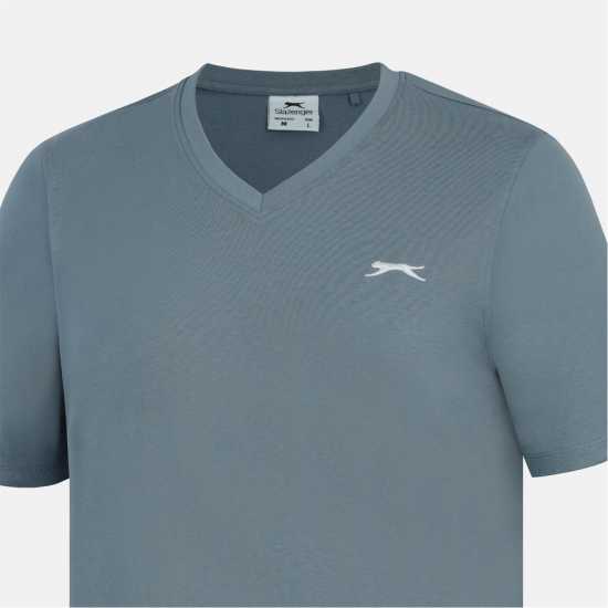 Slazenger Мъжка Тениска V Neck T Shirt Mens Slate Blue 