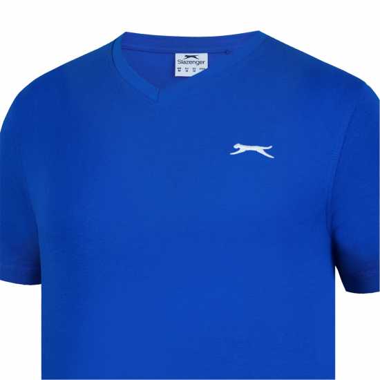 Slazenger Мъжка Тениска V Neck T Shirt Mens Кралско синьо Мъжки тениски и фланелки