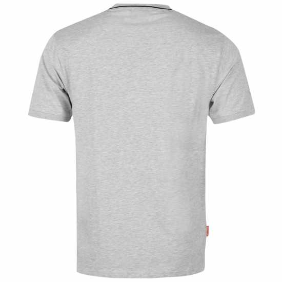 Slazenger Мъжка Тениска V Neck T Shirt Mens Сив марл Мъжки тениски и фланелки