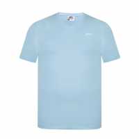 Slazenger Мъжка Тениска V Neck T Shirt Mens Pastel Blue Мъжко облекло за едри хора