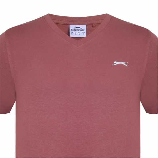 Slazenger Мъжка Тениска V Neck T Shirt Mens Rose Мъжко облекло за едри хора