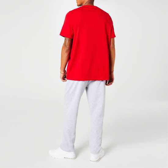 Slazenger Мъжка Тениска V Neck T Shirt Mens Deep Red Мъжко облекло за едри хора
