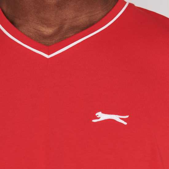 Slazenger Мъжка Тениска V Neck T Shirt Mens Прахосана лавандула Мъжки тениски и фланелки