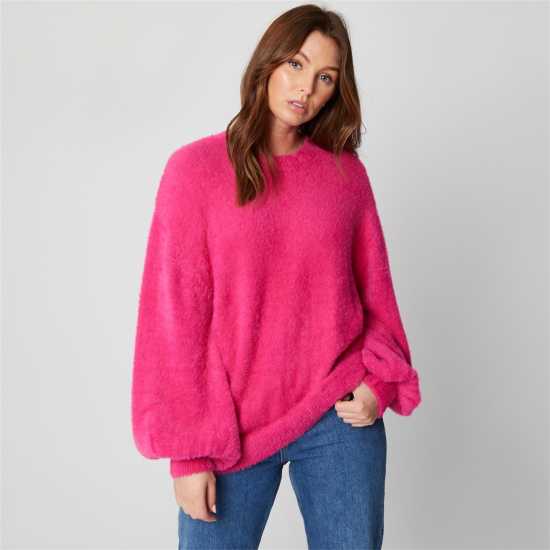 Eyelash Pink Jumper  Дамски пуловери и жилетки