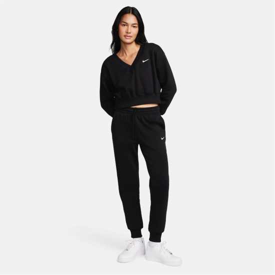 Nike Sportswear Phoenix Fleece Women's Mid-Rise Sweatpants Черно 