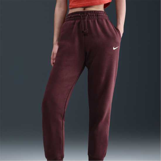 Nike Sportswear Phoenix Fleece Women's Mid-Rise Sweatpants Бордово Смъстяване 
