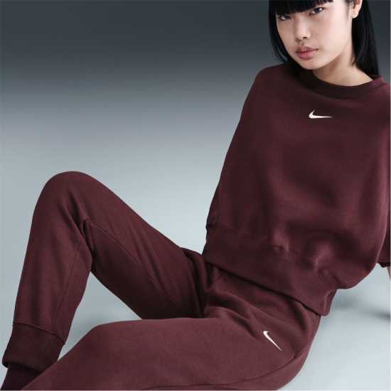Nike Sportswear Phoenix Fleece Women's Mid-Rise Sweatpants Бордово Смъстяване 