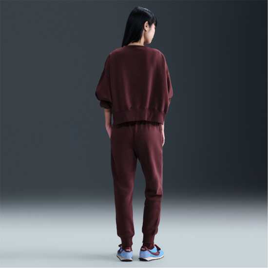 Nike Sportswear Phoenix Fleece Women's Mid-Rise Sweatpants Бордово Смъстяване 