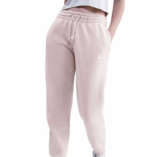 Nike Sportswear Phoenix Fleece Women's Mid-Rise Sweatpants Тъмночервено/Платно 