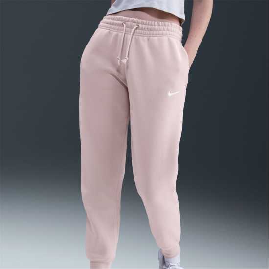 Nike Sportswear Phoenix Fleece Women's Mid-Rise Sweatpants Тъмночервено/Платно 