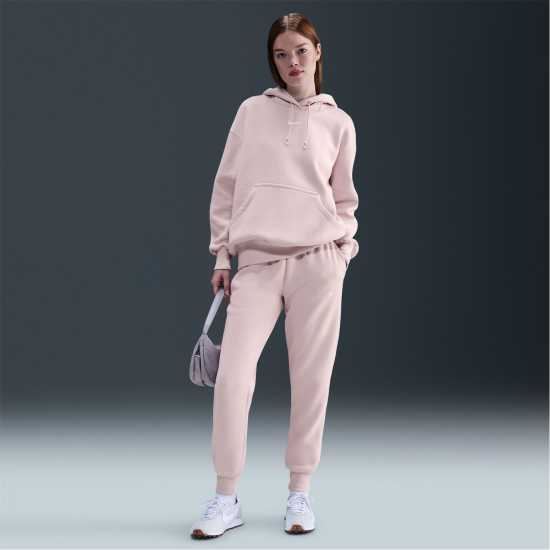 Nike Sportswear Phoenix Fleece Women's Mid-Rise Sweatpants Тъмночервено/Платно 