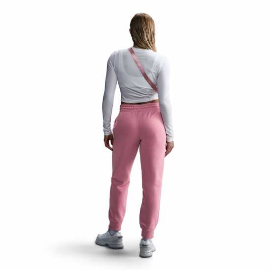 Nike Sportswear Phoenix Fleece Women's Mid-Rise Sweatpants Розово/Бяло Nike Sportswear Phoenix Fleece Women's Mid-Rise Sweatpants Розово/Бяло